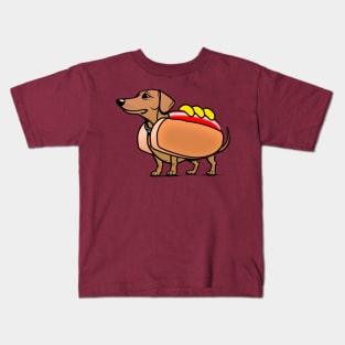 Dachshund Hotdog Sausage Kids T-Shirt